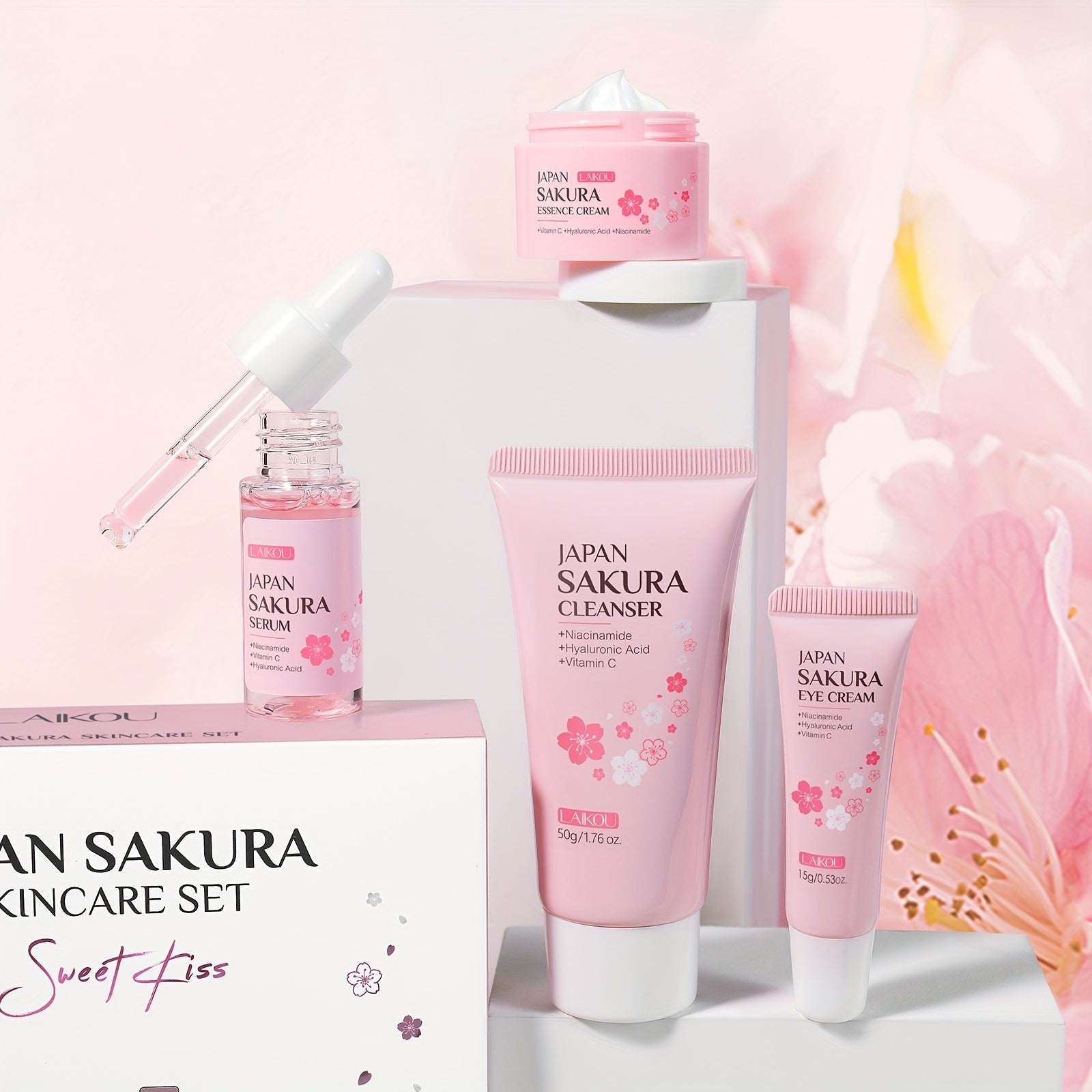 Sakura Bloom | Set de Cuidado Facial Revitalizante (4 piezas) - nexusbeauty.shop